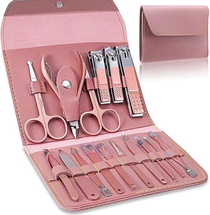 Kit Manicure Pedicure Cuidado Facial X16 Piezas